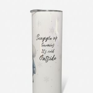 White Insulated Tumbler with Gnome Design